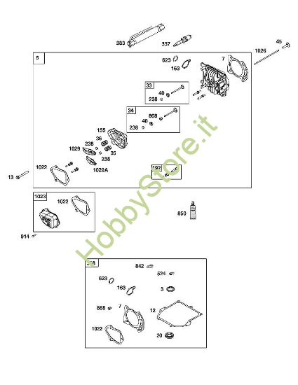 H - GRUPPO TESTATA CILINDRO B&S - 10 €¦ 104M0B-0123-H5 brand Stihl